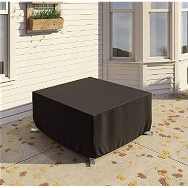 Amazon Basics Square Patio firepit Cover, Black 48 x 30 Inch Black