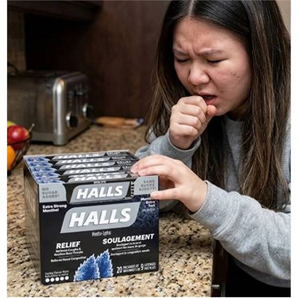 Halls Extra Strong Menthol 20 Pack Case