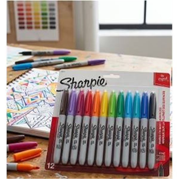 Sharpie Fine Point Permanent Markers 12-Pack