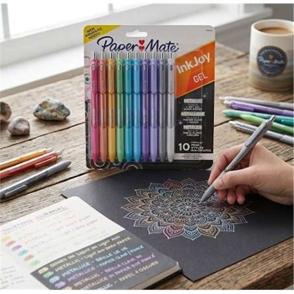 Paper Mate InkJoy Gel Pens 10 Pack Metallic