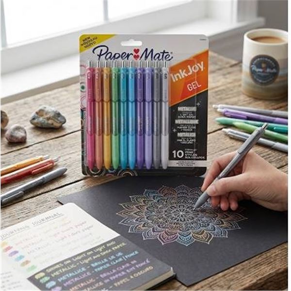 Paper Mate InkJoy Gel Pens 10 Pack Metallic
