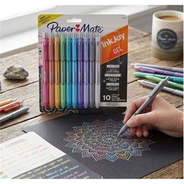 Paper Mate InkJoy Gel Pens 10 Pack Metallic