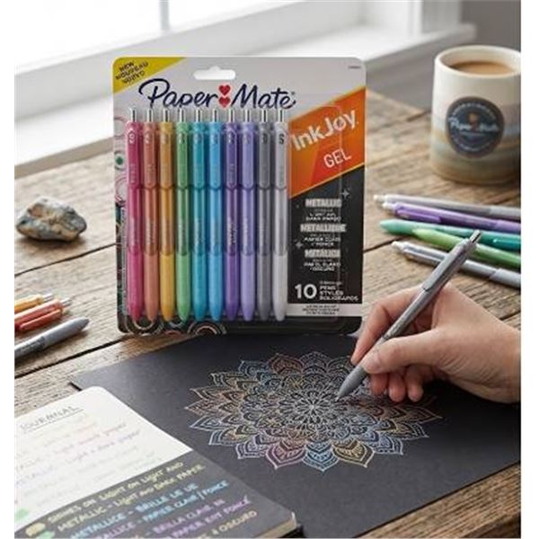 Paper Mate InkJoy Gel Pens 10 Pack Metallic