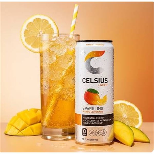 Celsius Sparkling Mango Lemonade 12x355ml