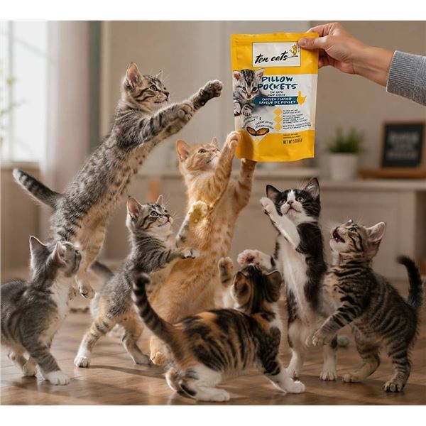 Ten Cats Pillow Pockets Cat Treats 12x85g