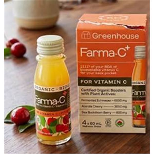 Greenhouse Farma-C+ Organic Vitamin C Shots 4x60ml
