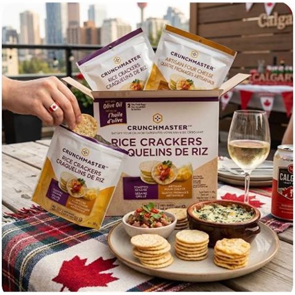 Crunchmaster Rice Crackers Variety Pack 595g