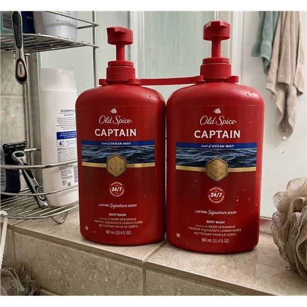 Old Spice Captain Ocean Mist Body Wash 2-Pack
