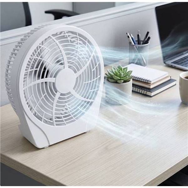 Cool Works 9" Desk Fan, 2 Speed Settings