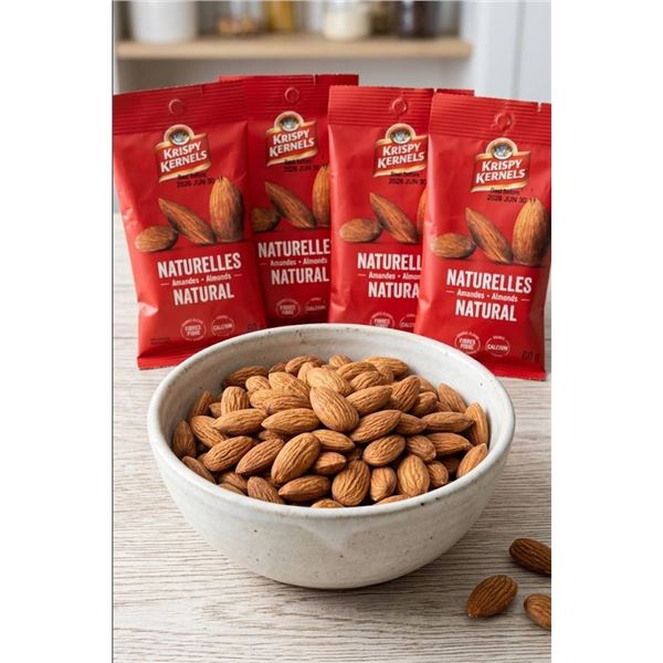 Krispy Kernels Natural Almonds, 9 x 60g
