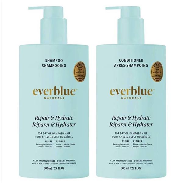 Everblue Naturals Shampoo and Conditioner Set x 800ml