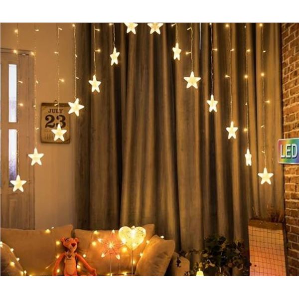 LED Curtain String Light Star Design