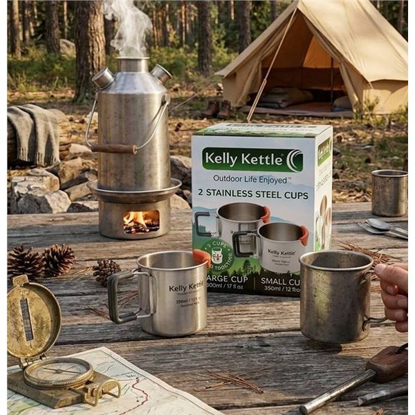 Kelly Kettle Stainless Steel Camping Cups Set
