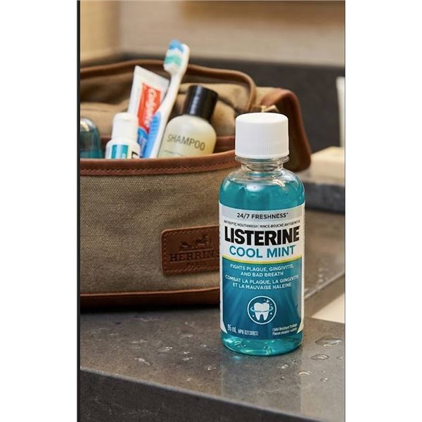 Lot of 5 Bottles Listerine Cool Mint Mouthwash 95mL
