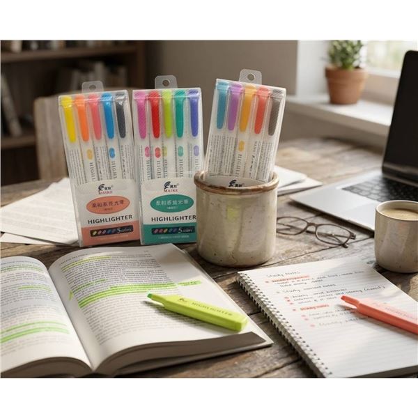 Lot of 3 - MAIKE Highlighter 5-Color Sets