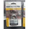 Image 3 : Household Helpers 1-3/4" Key Padlocks, 2-Pack