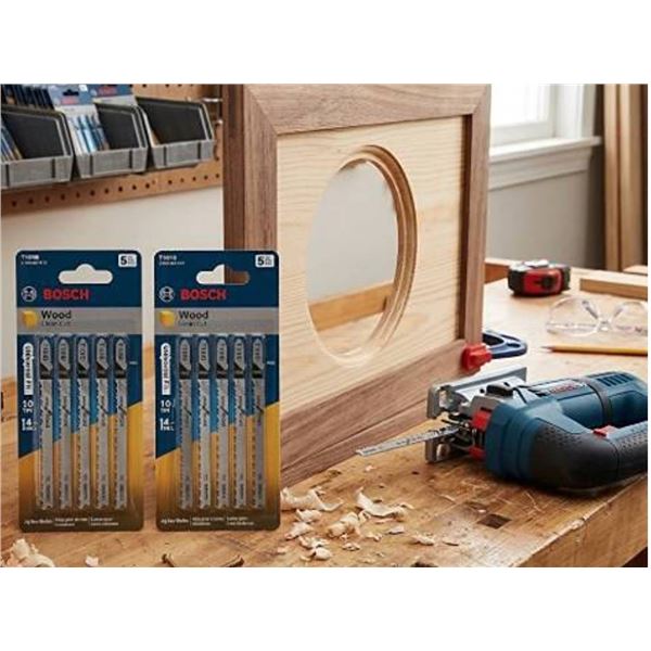 2 Packs Bosch T101B Clean Cut Jig Saw Blades 5 per Pack