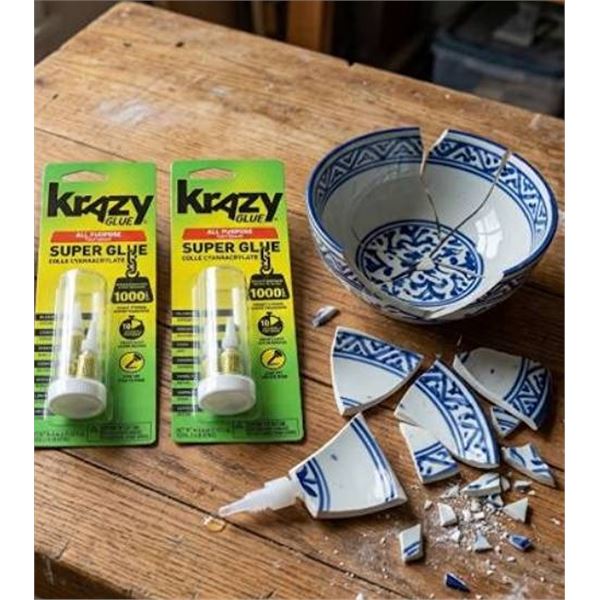 Lot of 2 - Krazy Glue Super Glue 4-Pack 0.5ml Each