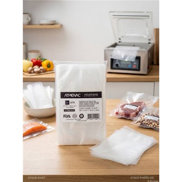 ATMOVAC Vacuum Bags 8" x 12" Pack of 100