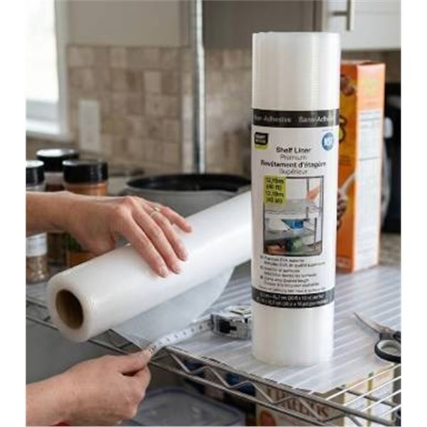 Smart Design Non-Adhesive Shelf Liner 2-Pack 20' x 18" Per Roll