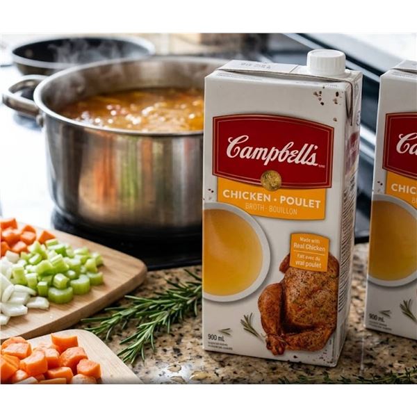 Pack of 6 Campbellâ€™s Chicken Broth 900mL