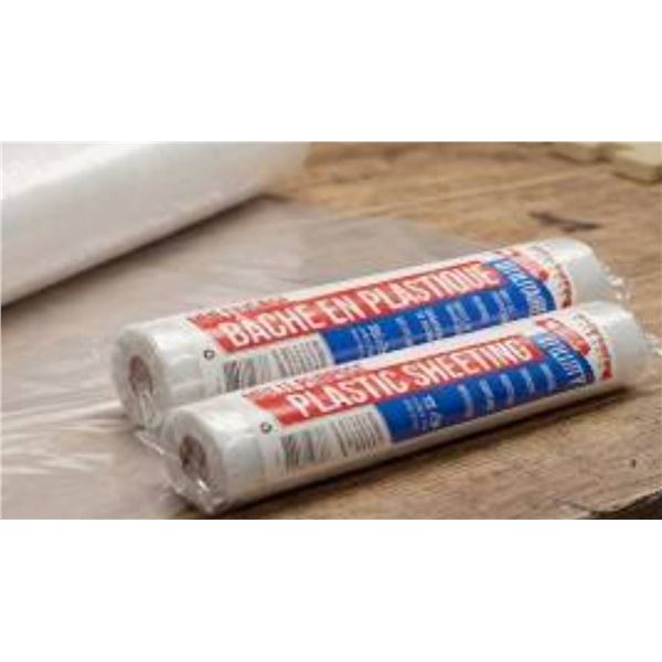 Lot of 2 - Polytarp Utility Plastic Sheeting, 10'x25'