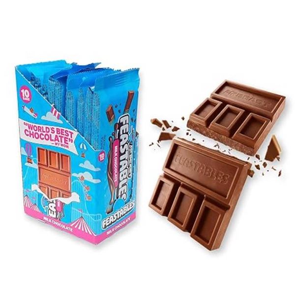 MrBeast Feastables Milk Chocolate 10 Bars x 60g