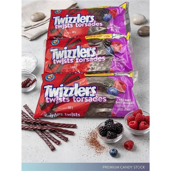 Twizzlers Wild Berry Twists, 5 Packs x 400g