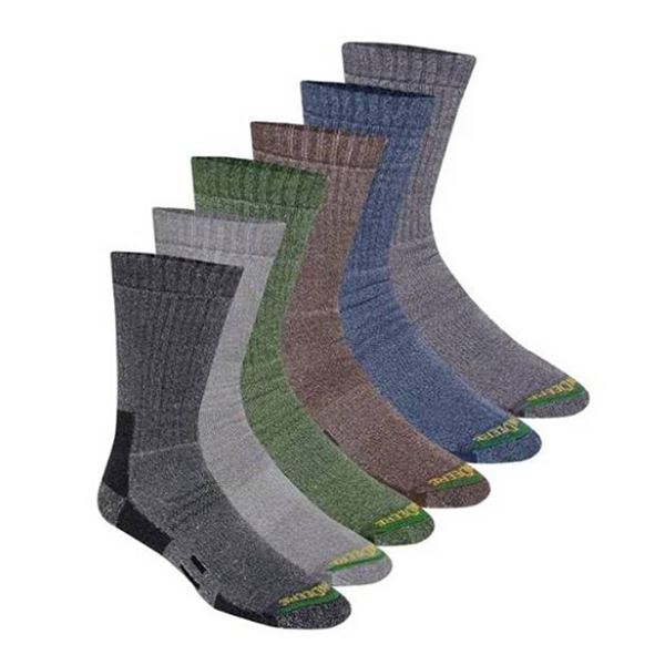 John Deere Men's Performance Crew Socks, 6 Pk