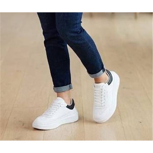 Skechers White Lace-Up Sneakers