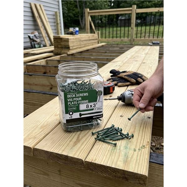 Hillman Deck Screws 8x3" Green 250pcs