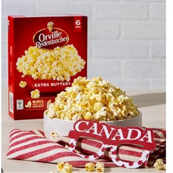 Orville Redenbacher Buttery Popcorn, 6 x 492g (6x82g Per Box)