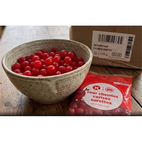 K Sour Cherries Candy, 12 x 175g Packs