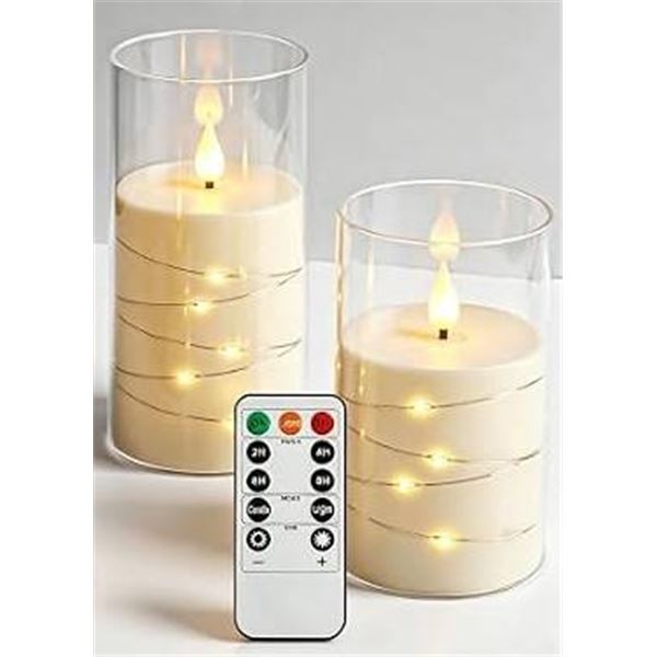 AMAGIC Flameless Candle Pair with Remote