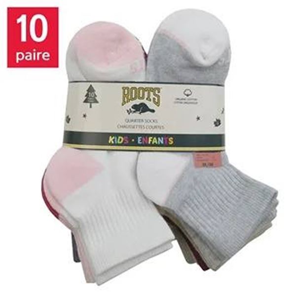 Roots Kids Quarter Socks 10-Pack