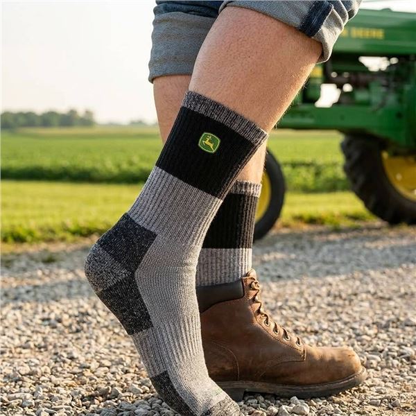 John Deere Men's Performance Socks 6 Pack