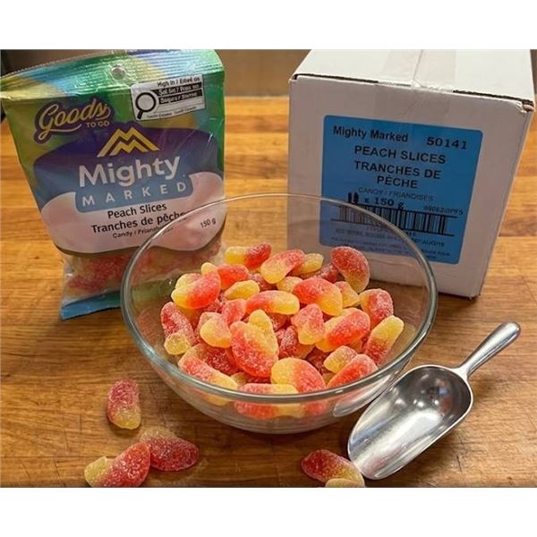 Mighty Marked Peach Slices Candy 150g