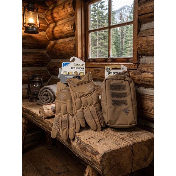 First Tactical Pro Knuckle Gloves & Pouch