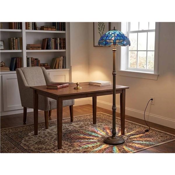 Blue Stained Glass Floor Lamp Kit