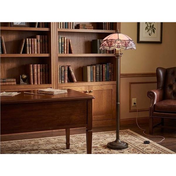Tiffany Style Floor Lamp Kit Pink Glass Shade