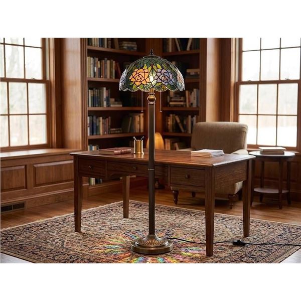 Stained Glass Tiffany-Style Ceiling Light Kit