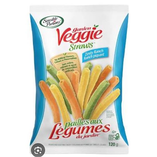 Sensibles Garden Veggie Straws 120g Zesty