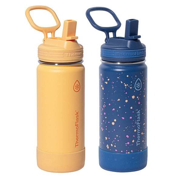 ThermoFlask Leakproof Straw Bottle Set
