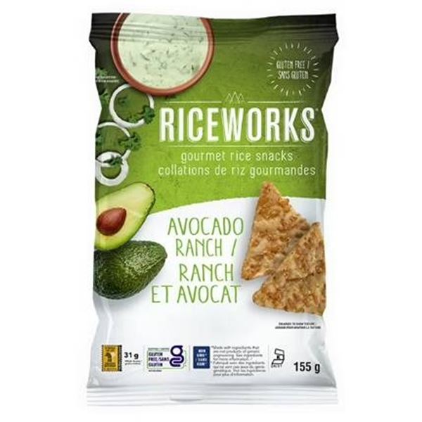 Riceworks Avocado Ranch Gourmet Rice Snacks 1