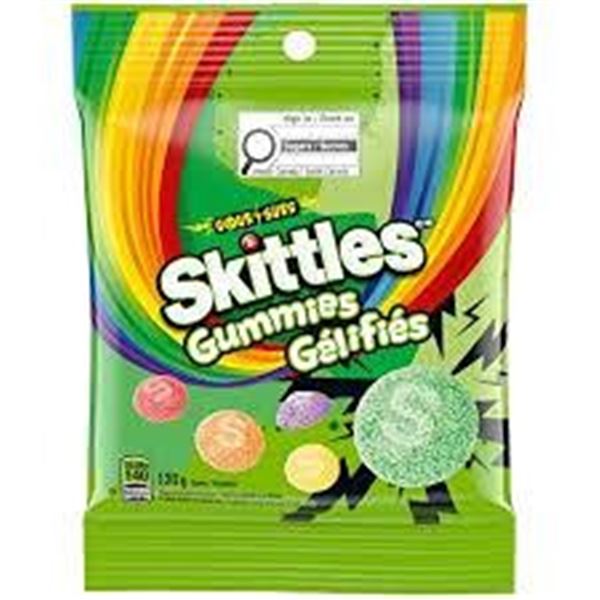 Skittles Sour Gummies 130g (12 Packs)