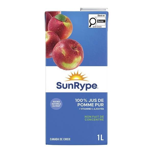 SunRype 100% Pure Apple Juice 1L