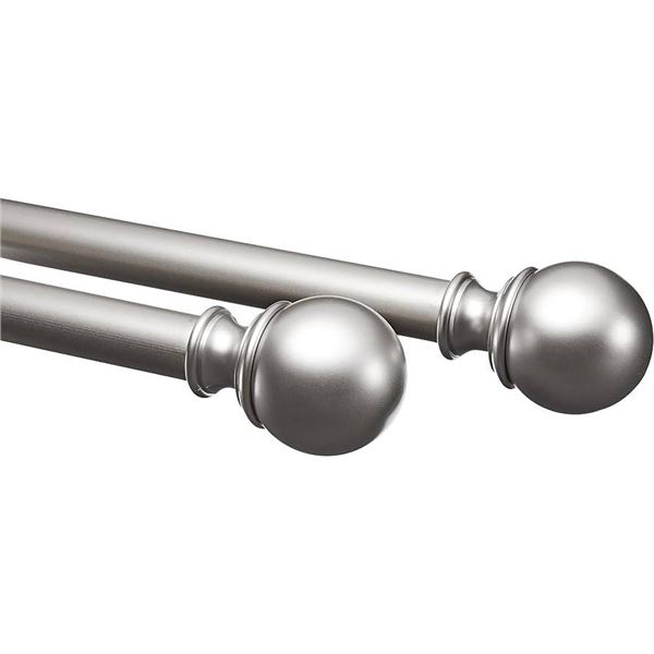 AmazonBasics 1-Inch Curtain Rod, Nickel