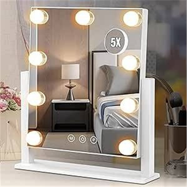 Vanity Mirror with Dimmable 3-Color Lighting