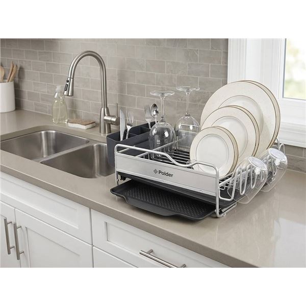 Polder 4-Piece Aluminum Dish Rack