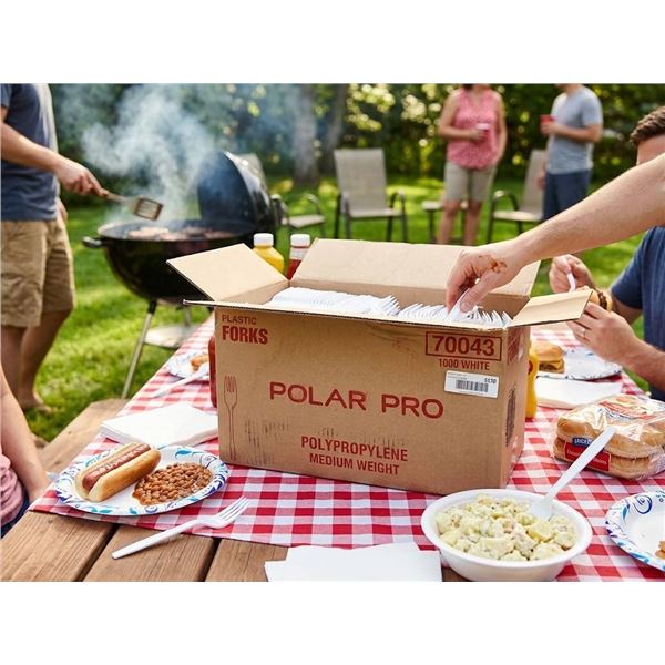 Polar Pro Plastic Forks, 1000 Count, White